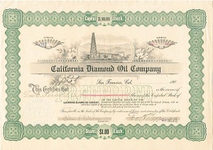 California Diamond Oil Co. - Stock Certificate